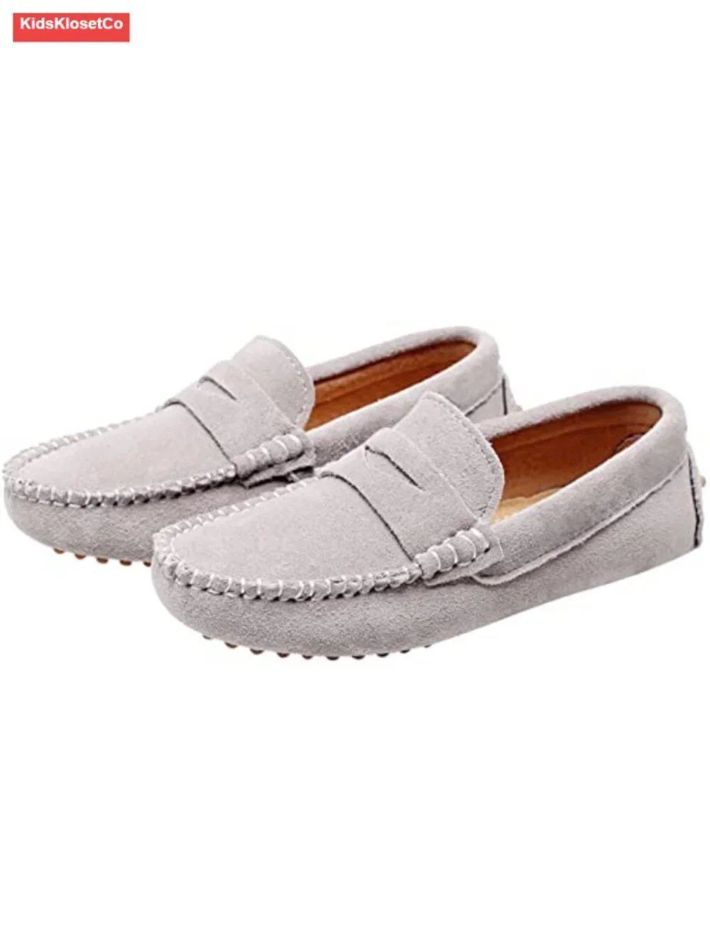 Kids Leather Slip On Loafers Mocc Casual Flats